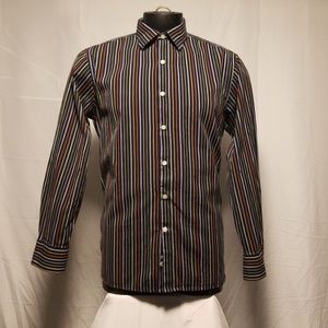 Gap men long sleeve casual shirt strips medium